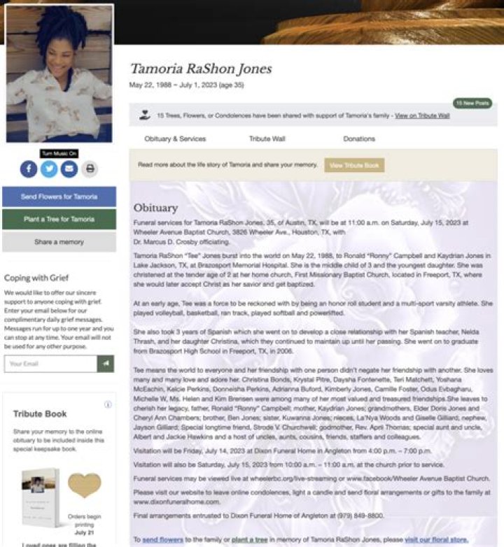 tamoria jones houston and tamoria jones death |